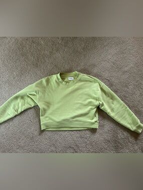 Mate the label Cropped Crewneck Sweatshirt in Light Green